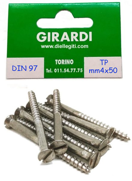 VITE A LEGNO IN FERRO TSP 4x50 DIN 97