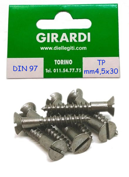 VITE A LEGNO IN FERRO TSP 4,5x30 DIN 97