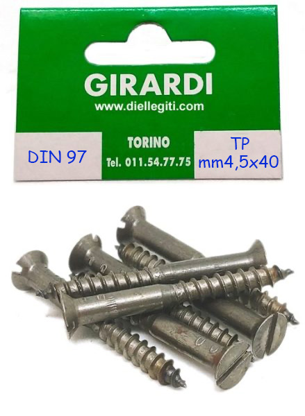 VITE A LEGNO IN FERRO TSP 4,5x40 DIN 97