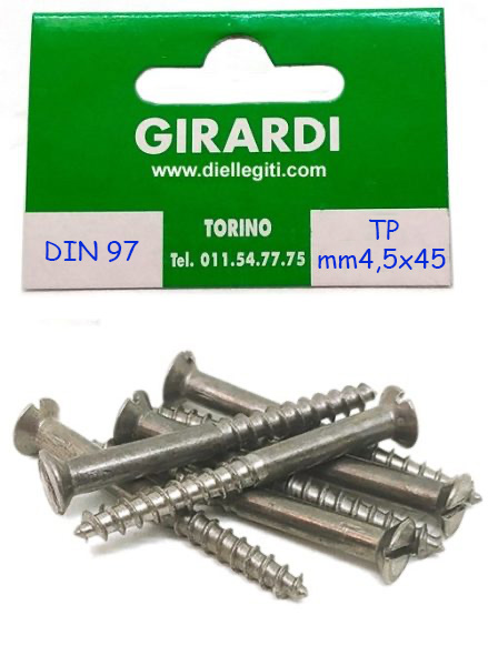 VITE A LEGNO IN FERRO TSP 4,5x45 DIN 97