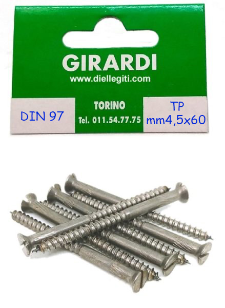VITE A LEGNO IN FERRO TSP 4,5x60 DIN 97