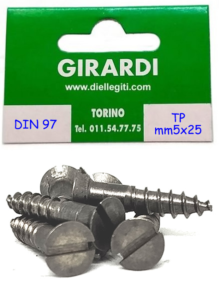 VITE A LEGNO IN FERRO TSP 5x25 DIN 97