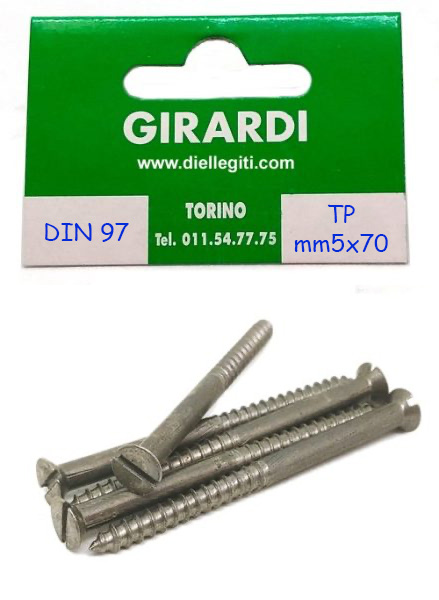VITE A LEGNO IN FERRO TSP 5x70 DIN 97