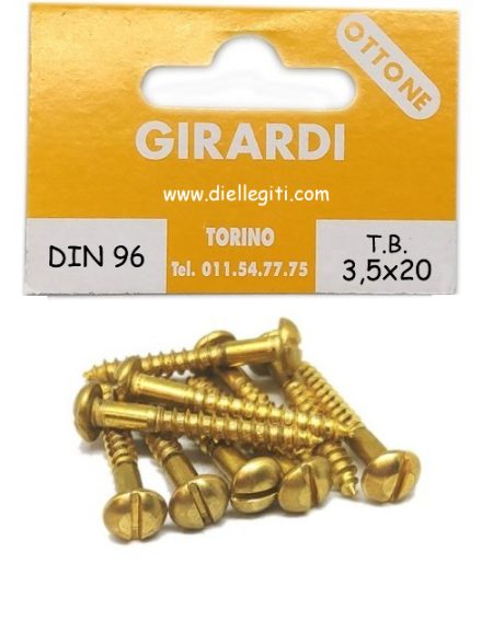 VITE A LEGNO IN OTTONE TB 3,5x20 DIN96