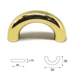 MANIGLIA 863/C ORO LUCIDO