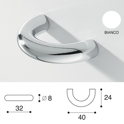 MANIGLIA 863/D BIANCO