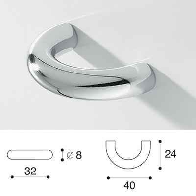 MANIGLIA 863/D CROMO LUCIDO