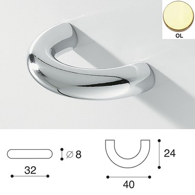 MANIGLIA 863/D ORO LUCIDO