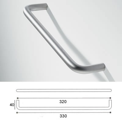 MANIGLIA 871/32 NICHEL SATIN OPACO