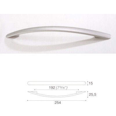 MANIGLIA 890/B/192 NICHELSATINATO