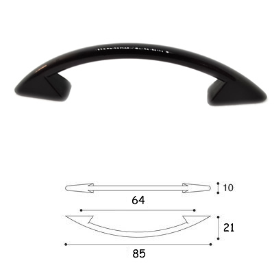MANIGLIA 896/C NERO LUCIDO