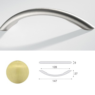 MANIGLIA 960/128 ORO SATINATO