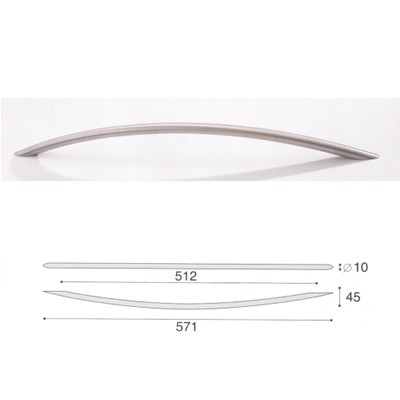 MANIGLIA 9004/512 INOX LUCIDO