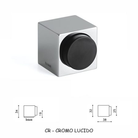 FERMAPORTA CUBO CROMO LUCIDO