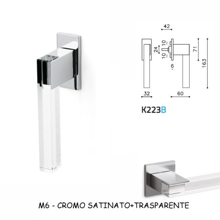 DK ICE CUBE CROMO SATINATO+TRASPARENTE