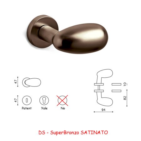 MANIGLIA UOVO SuperBronzo SATINATO