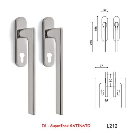 MANIGLIONI ALZANTI LOTUS SuperInox SATINATO