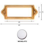 PORTAETICHETTA SAGOMATA 60 NICHEL
