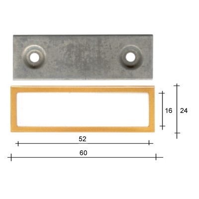 PORTAETICHETTA PRESSIONE 60 OTTONE