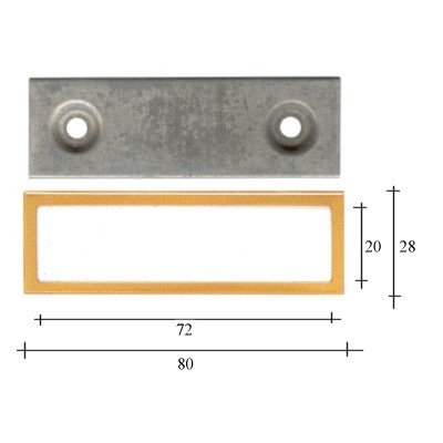 PORTAETICHETTA PRESSIONE 80 OTTONE