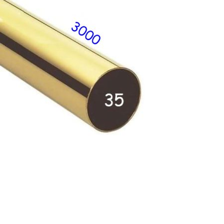 TUBO 35x3000 OTTONE LUCIDO