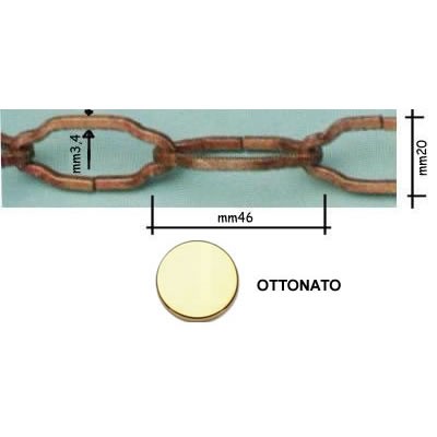 CATENA SAGOMATA 294/2 ACCIAIO OTTONATO