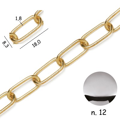 CATENA GENOVESE OTTONE NICHELATO N. 12