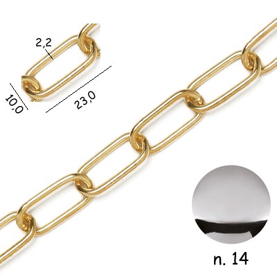 CATENA GENOVESE OTTONE NICHELATO N. 14