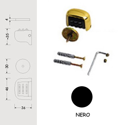 FERMAPORTA MAGNETICO BAL NERO