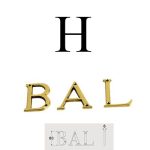 LETTERA BAL "H" 80/F OTTONE