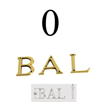 NUMERO BAL "0" 50/F OTTONE LUCIDO