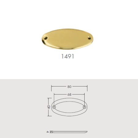 TARGA BAL 1491 OTTONE LUCIDO