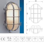 TARTARUGA LED OVALE 235 CROMO