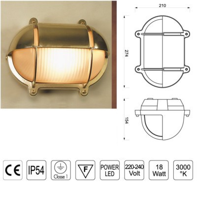 LAMPADA LED SCHERMO 274 OTTONE