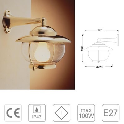LAMPADA A MURO 2118 OTTONE