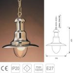 LAMPARA C/CATENA 2190 OTTONE