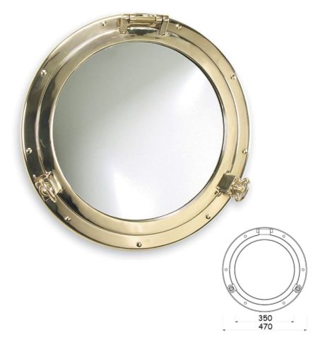 OBLO' SPECCHIO 470 OTTONE LUCIDATO