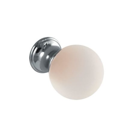 POMOLO VETRO SATINATO/CROMO 30