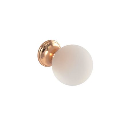 POMOLO VETRO SATINATO/ORO 25