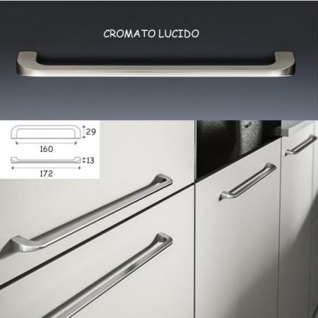 MANIGLIA CLIP 160 CROMO LUCIDO