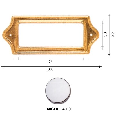 PORTAETICHETTE SAGOMATA 100 NICHEL