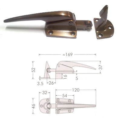 CHIUSURA GHIACCIAIA 991/1 BRONZATO