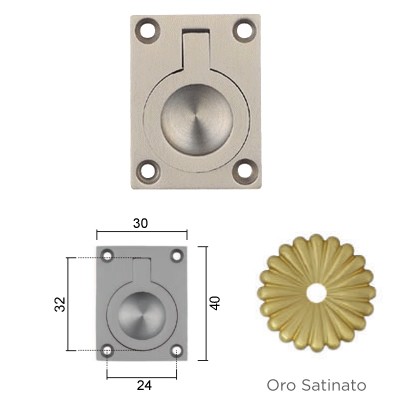 MANIGLIA 587/40 ORO SATINATO