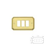 COPRINTERRUTTORE PRISMA 3P OTTONE LUCIDO
