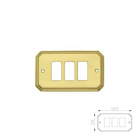 COPRINTERRUTTORE PRISMA 3P OTTONE LUCIDO