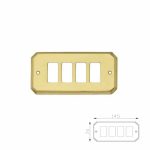 COPRINTERRUTTORE PRISMA 4P OTTONE LUCIDO