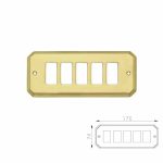 COPRINTERRUTTORE PRISMA 5P OTTONE LUCIDO