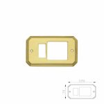 COPRINTERRUTORE PRISMA SCHUKO+1 OTTONE