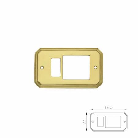 COPRINTERRUTORE PRISMA SCHUKO+1 OTTONE