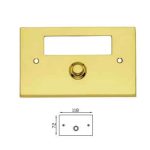 TARGA NADIA CON FINESTRA OTTONE  LUCIDO
